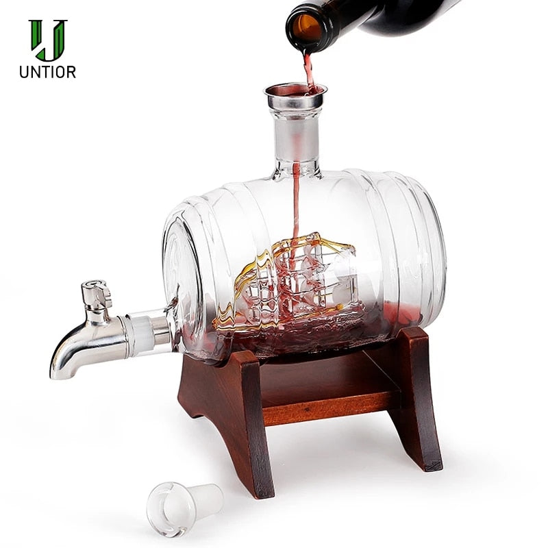 Dispensador de vinho untior, 1000ml, decantador náutico