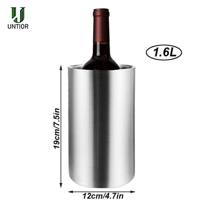 Balde de gelo portátil untior de aço inoxidável.1,5l/3l.